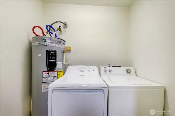 Bright updated laundry area
