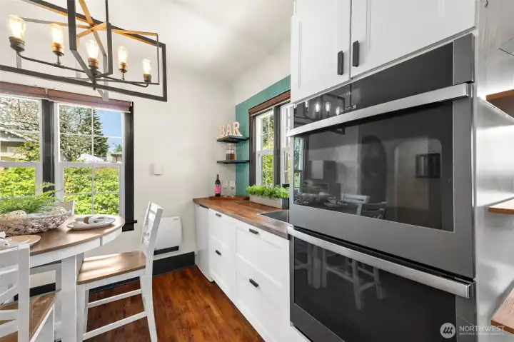 Wine bar with mini fridge!