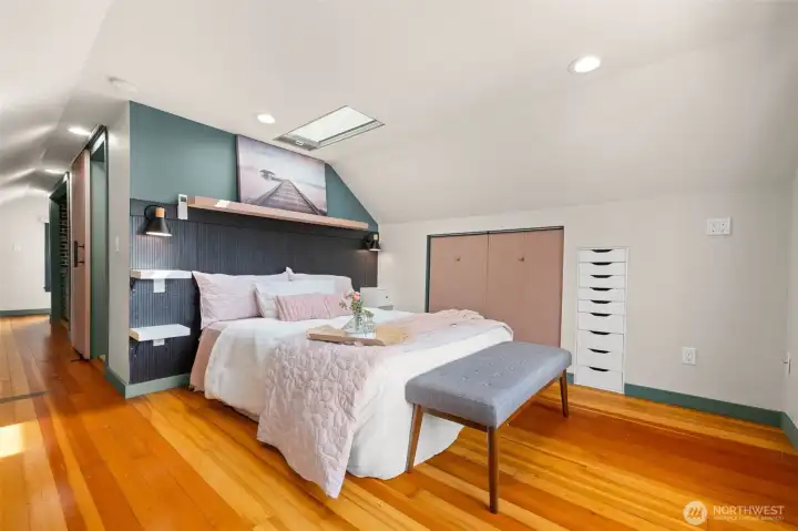 Upstairs primary bedroom.