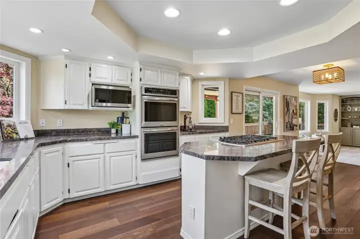 Chef's kitchen with dbl ovens