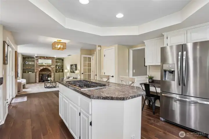 Kitchen open to family room