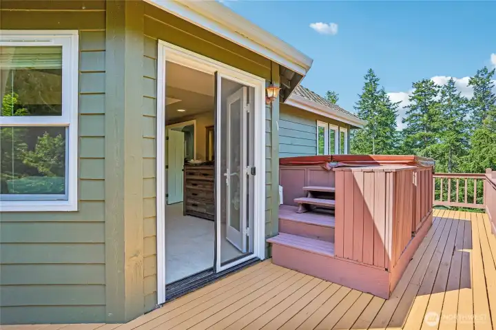 Private deck off primary