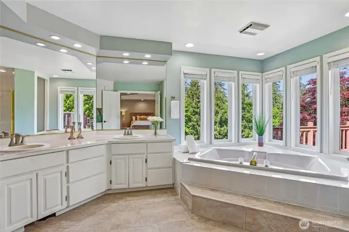 Spacious primary bath