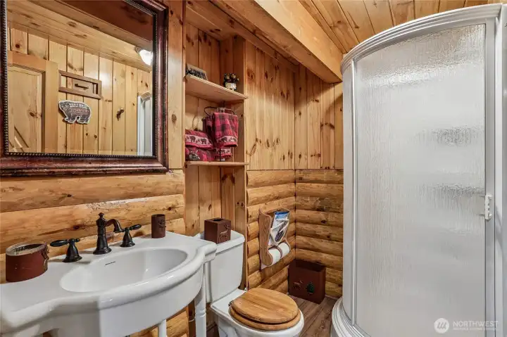 3/4 bath down stairs