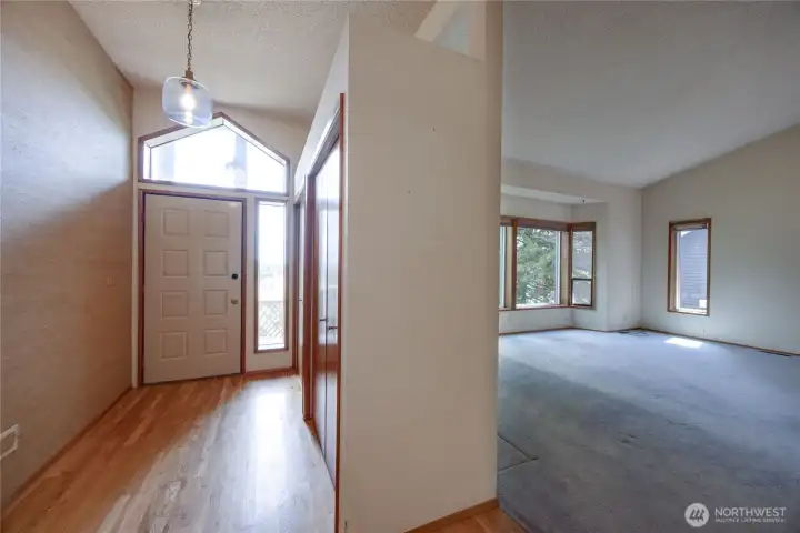 Front entrance.  Around the corner is the living room