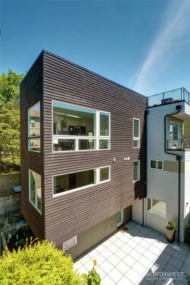 Freshly stained exterior