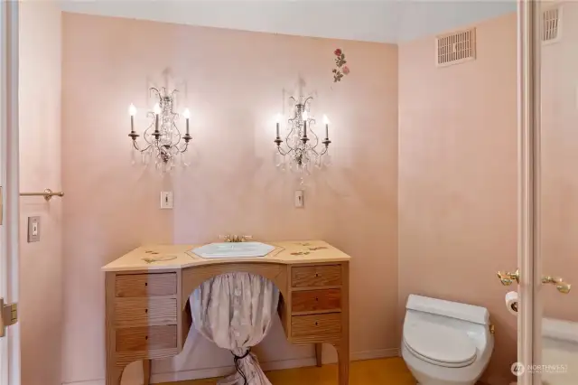 Third floor powder room