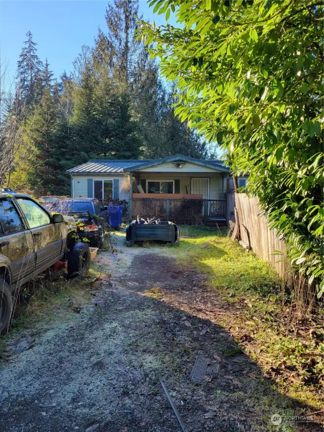 Big fenced yard and front porch