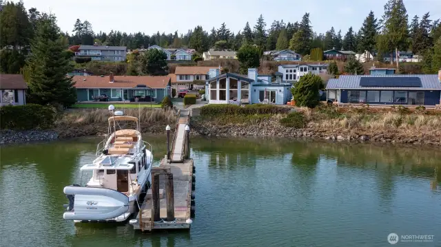 No more moorage fees or driving to the marina! Park your boat right in front of your house and experience the convenience of waterfront living.