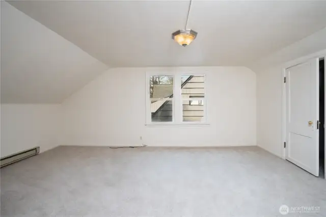 The 4th bedroom (the second upstairs) is huge!  Turn it into a fabulous primary suite by adding a bath, use it as a rec room, or keep as is.