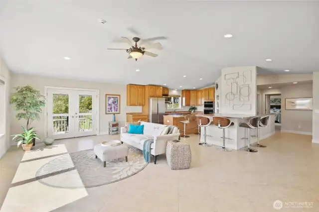 Great room with deck to grill and relax!