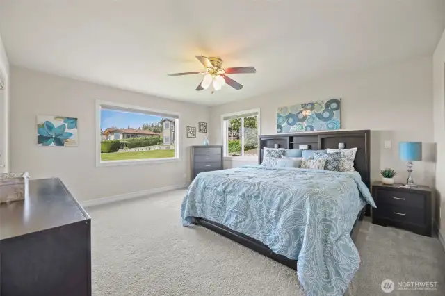 Expansive primary BR on main floor fits king size bed