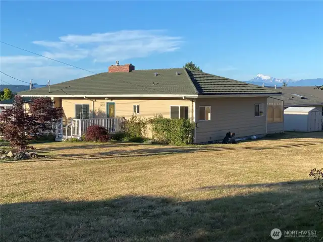 There’s an alley on the south side of the home that is rarely used.