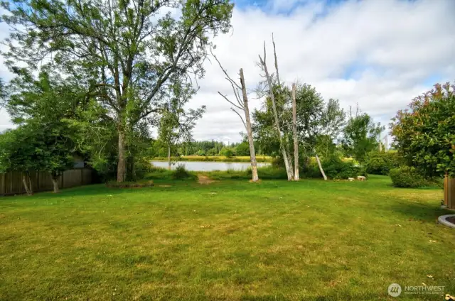 Rear yard features easy lake access and marvelous nature views.