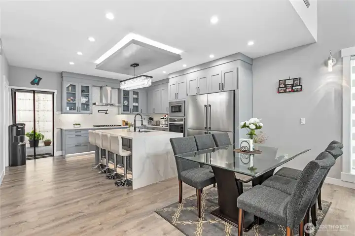 Kitchen and dining area