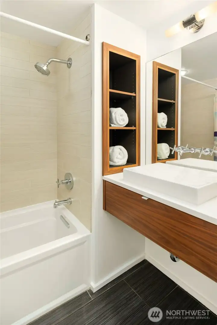 Lower level bathroom was remodeled in 2010 but looks brand new!