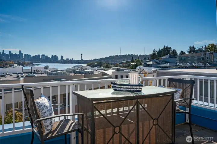 Huge deck to take in the views