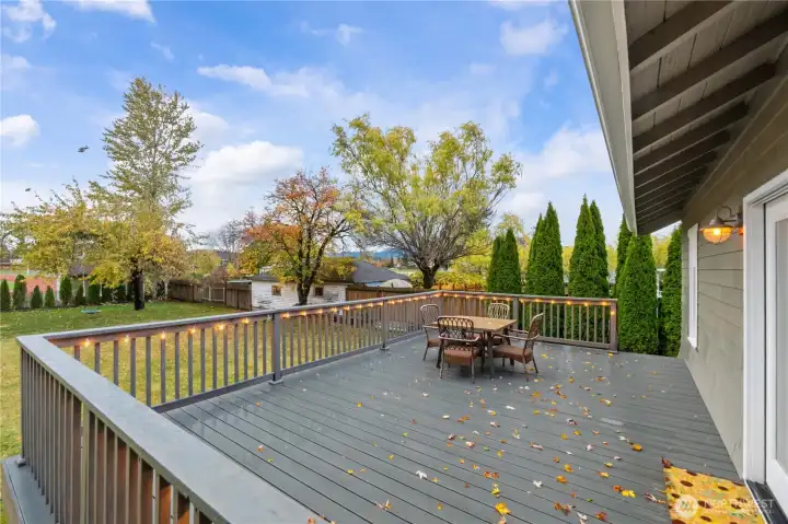 Enjoy the outdoors on your large composite deck