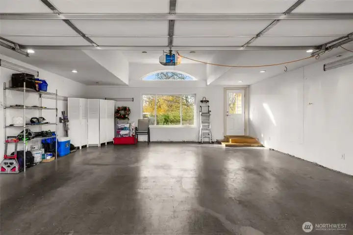 Garage connects to the deck.