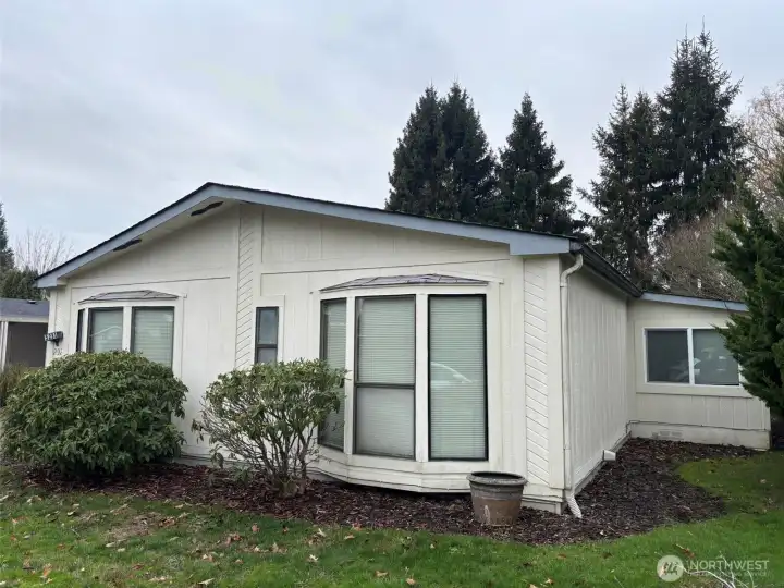 Outdoor view of sunroom