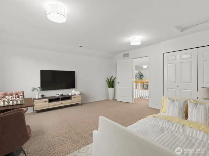 Largest bedroom on the 2nd floor. Could be used as a rec room, as well. Virtually staged.