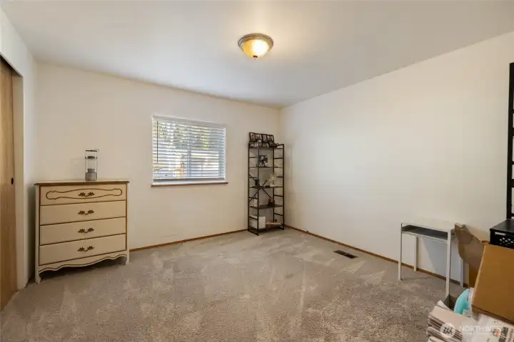 Second bedroom is a great size for guests or home office
