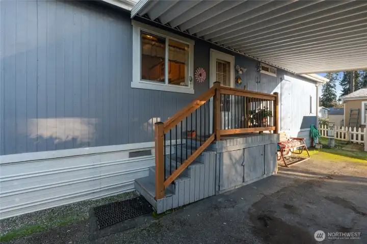 Back steps just off the utility room