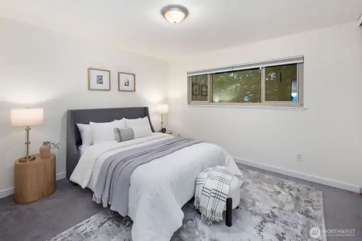 Bedroom on the east side of unit