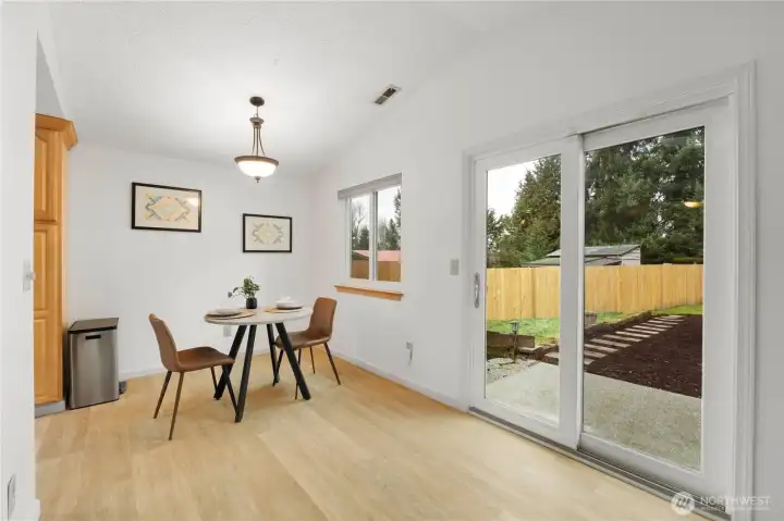 Dining area w/slider to the patio
