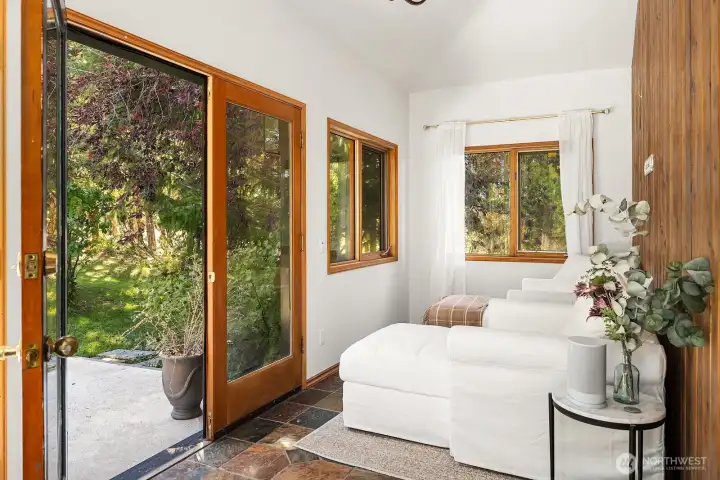 Cozy up with tea or Champagne in a private and serene part of the home.