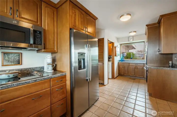 Generous storage in kitchen