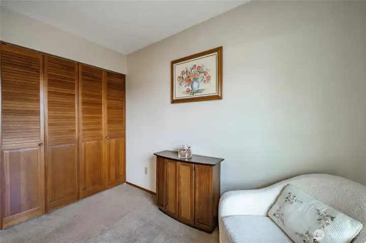 Bedroom #1 looks to the courtyard