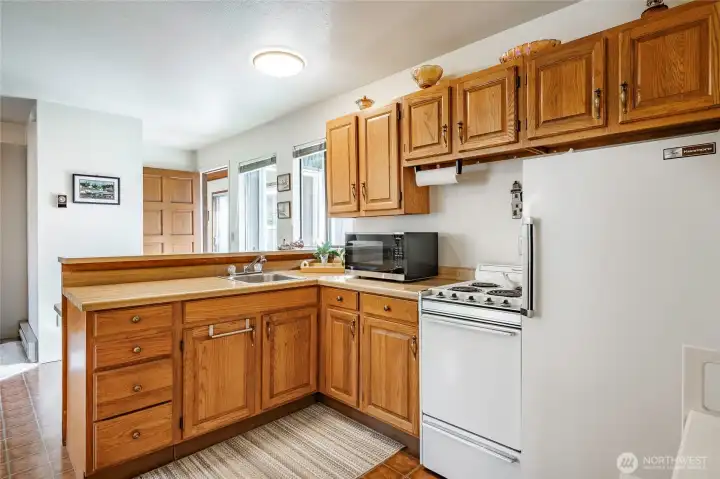 Enter into ADU right off the front door hallway