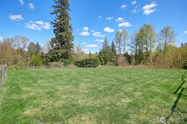 Looking East Across Pasture to Gardens on Edge of Property~