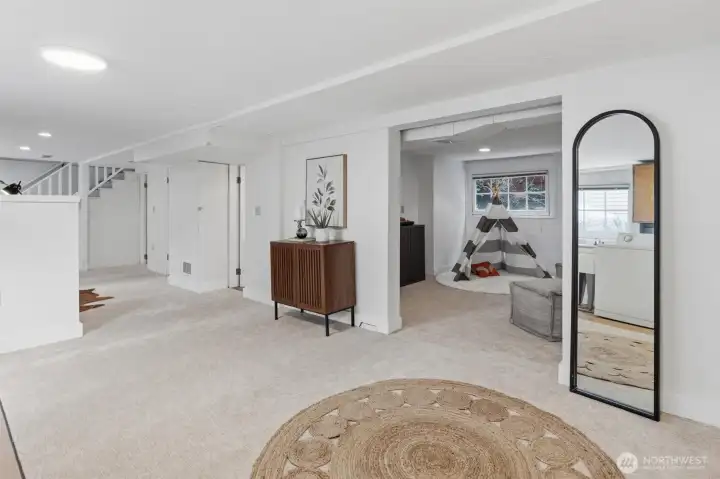 Fresh carpet throughout lower level