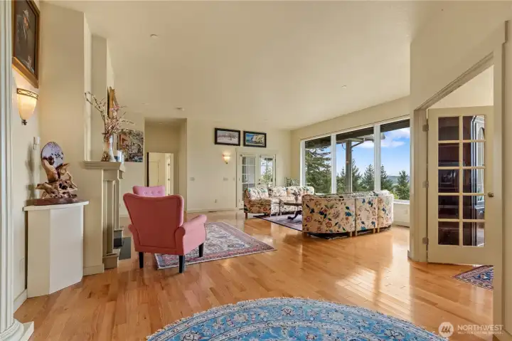 Looking into the Living Room area. Dining Room to right.