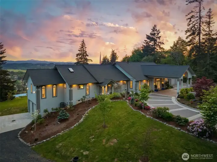 This angle shows the 3rd garage that also has heat and 220V power. 7 plus heated garage spaces in total.