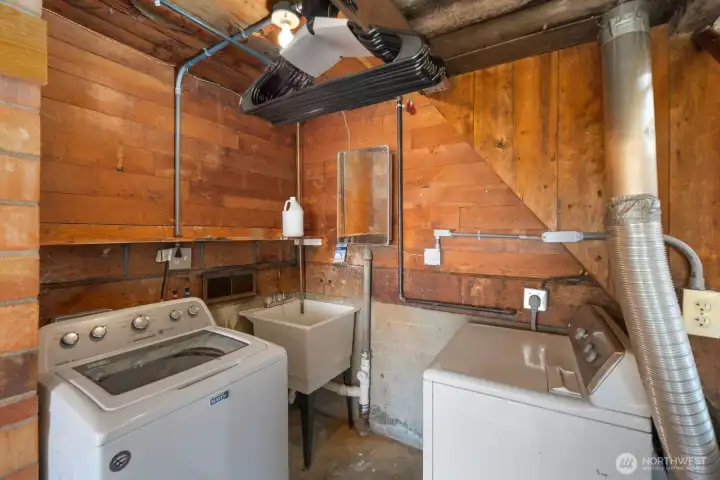 Washer and Dryer in Garage utility area