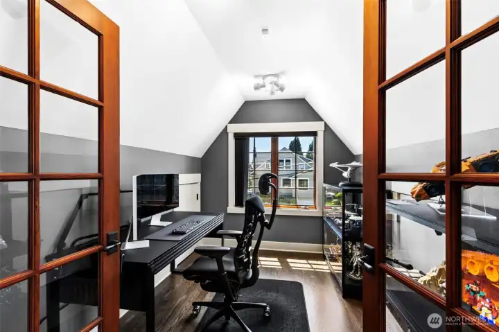 Bedroom #2 offers a unique and versatile layout, thoughtfully designed to accommodate separate zones for sleeping, studying, working, or play.