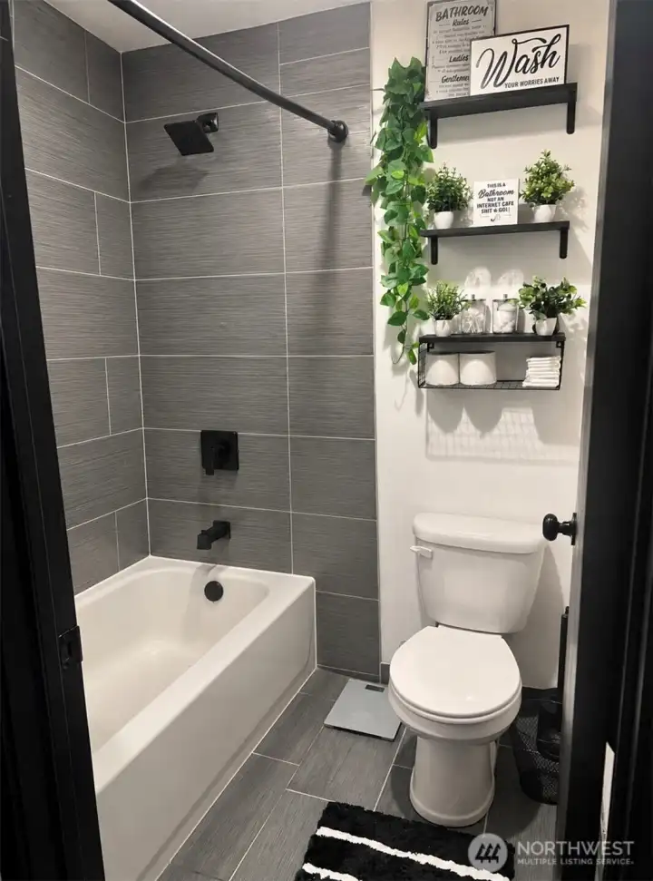 Attached master bathroom