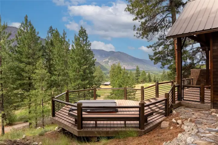 Hot tub with views Hot tub with views