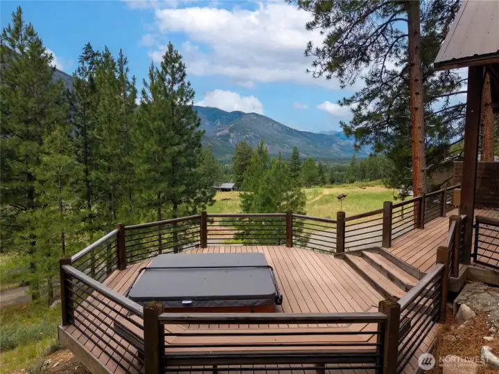 Hot tub with views Hot tub with views