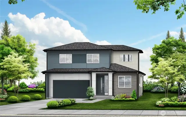 Rendering of home. Not photo of actual home