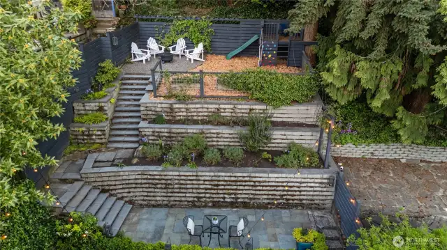 Aerial of back yard