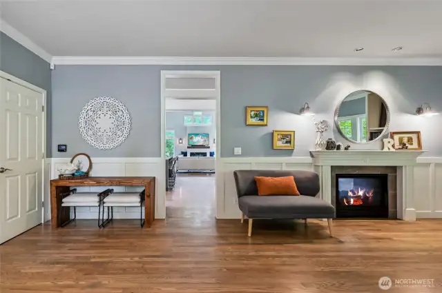 As you enter on to warm hardwood floors, the office is to the left, living room to the right and great room straight ahead.