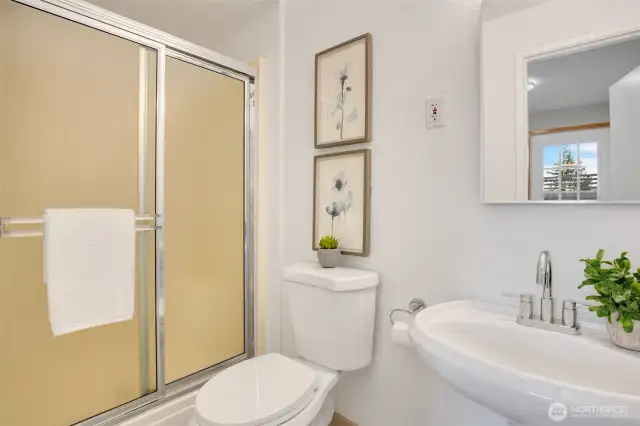 3/4 bath just off bonus room.