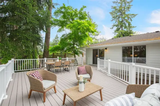 Nestled among the rear trees this space is stunning!