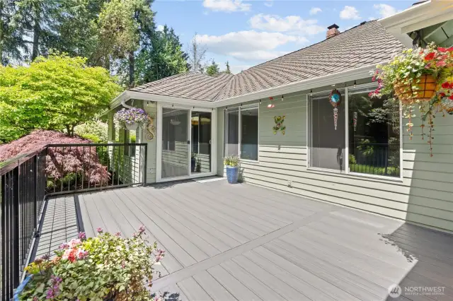 Amazing outdoor living space and a very private back yard!