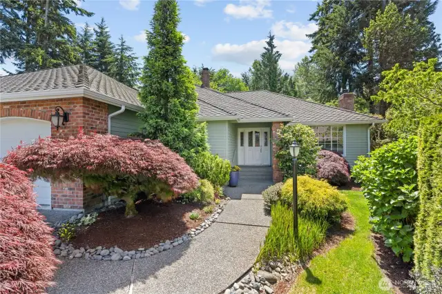Mature landscaping helps to keep your home oh so private