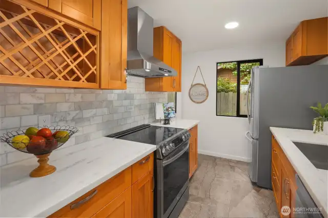 Galley Kitchen, Window, Hallway to 2nd Entrance and Laundry/Bathroom